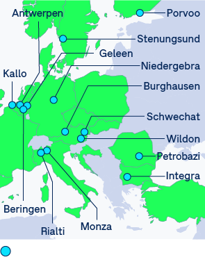 OMV Chemicals Präsenz – Europa