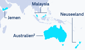 OMV Exploration & Production Präsenz – Rest der Welt