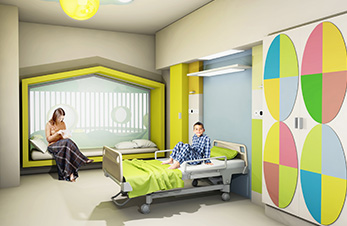 Buntes Kinderzimmer im Krankenhaus (photo)