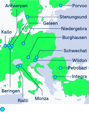 OMV Chemicals presence – Europe (map)