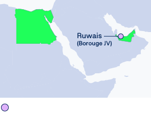 OMV Chemicals presence – Middle East and Africa (map)