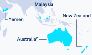 OMV Exploration & Production presence – Rest of the World (map)